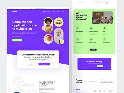 New Graduate Recruitment Landing page 2023 trend ai best shot branding case study design job landing page mobile app design problem solving product design recruitment saas ui ui component ui design ux ux design web website