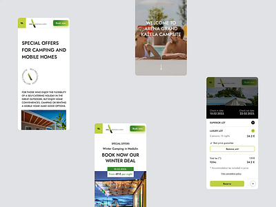 Arena Grand Kažela Website art direction clean design green layout responsive travel ui uidesign ux website