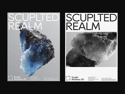 Sculpt Alchemy 3D 2023 3d brand design branding brochure design graphic design illustration interface logo motion poster rock sculpt software design stone trending ui ux visual design