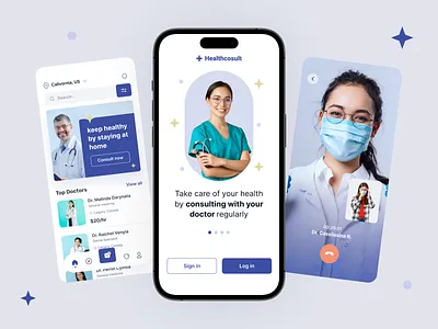 Health Care App care doctor graphic design health hospital ui