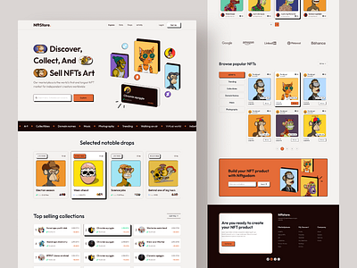 NFTstore | NFT Marketplace Website blockchain crypto design designinspiration digital art digital nft landingpage landingpagedesign nft nft marketplace nft music nft website nft website design ui uiuxdesign ux web design web3 website website design