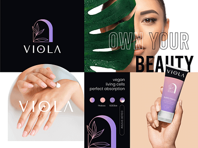 Viola Cosmetic 🌼 branding graphic design illustration logo packeging ui vector