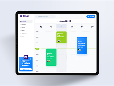 Calendar Dashboard calendar dashboard design time timeline ui