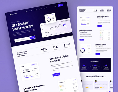 Fintech Landing Page UI figma fintech landing page product design ui ux