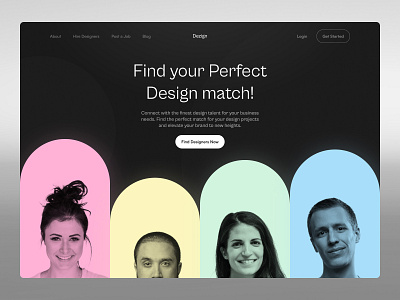 Dezign - Hire Designers Website branding design designer graphic design hire designer landing page ui web design