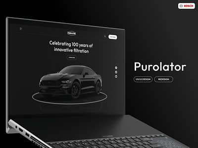 Purolator | Bosch | Website car design motocycle oil purolator ui ux website