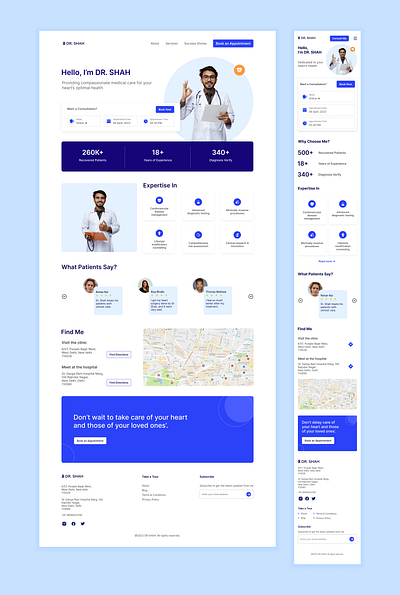 Doctor's Website - Responsive Design doctors website healthcare responsive web design ui ui design ux uxui design web design website design