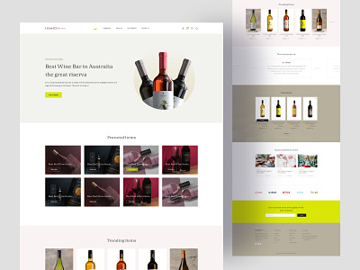 Grandcuwiness - Wine Bar Website Design bottle box mockup drink food clean interaction principle red drink restaurant rose product uidesign website website design white wine wine bar winery wineshop