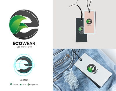EcoWear - Logo Design (Unused ) abstract app logo best logo brand identity branding creative logo design gradient logo illustration letter logo logo logo design logofolio vect plus