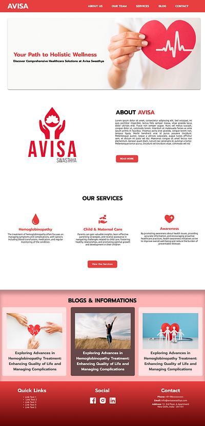 Website of a Health Company - Avisa Swasthya ashvi ashvi it solutions avisa avisa swasthya branding graphic design health ui ux web design website