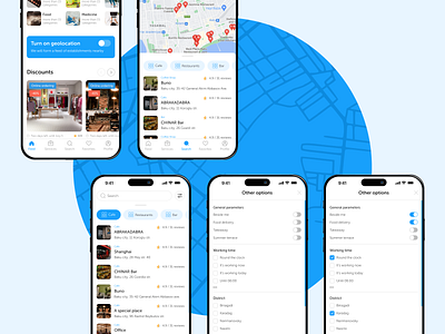 TOURIST app cafe commerce design entertainment food portal shop ui ux