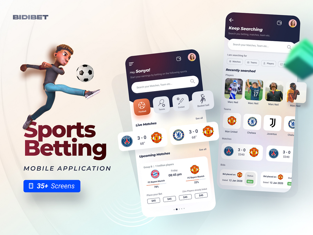 Bidibet Sports Betting Mobile App by Design Studio UI UX on Dribbble
