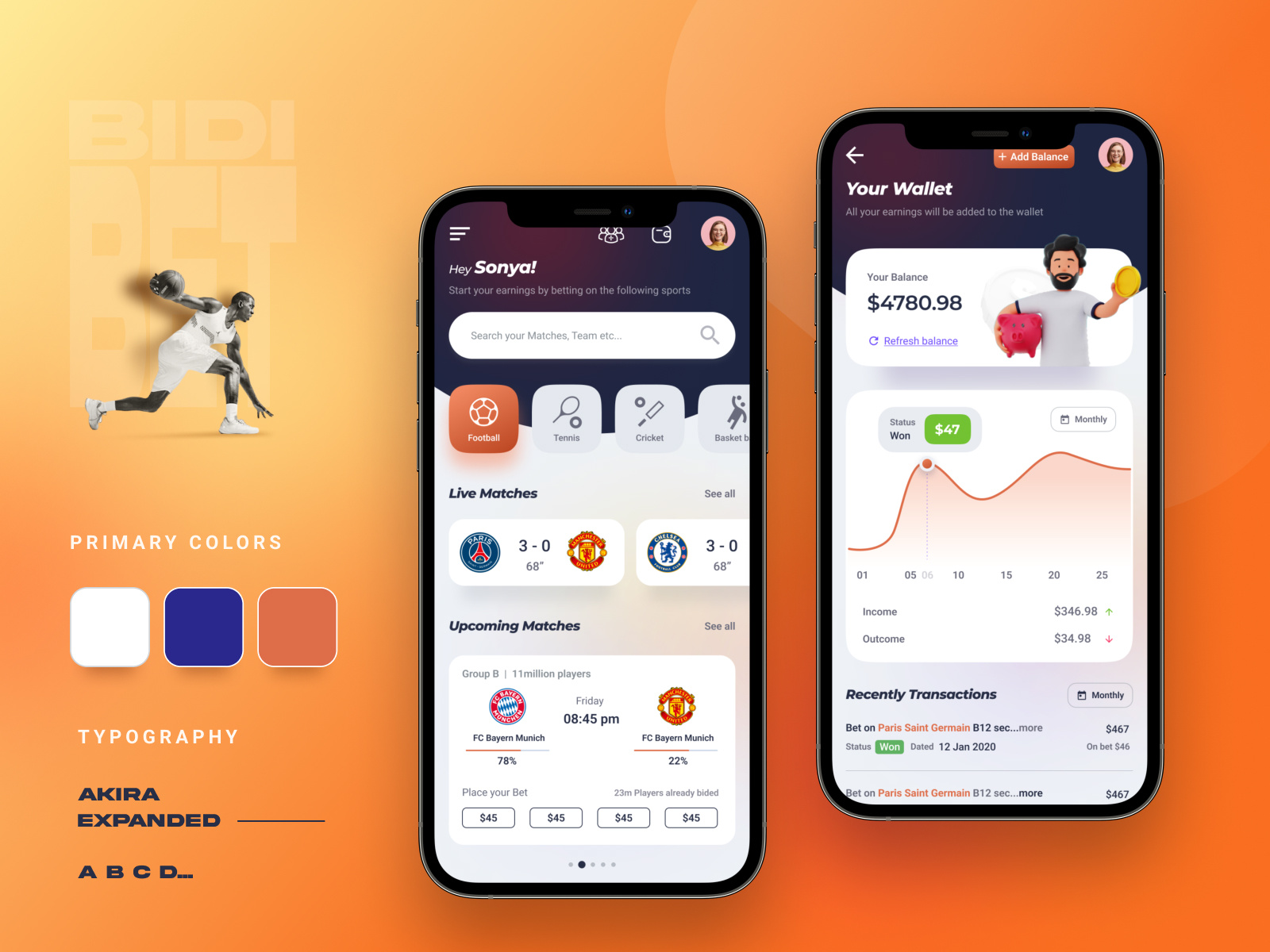 Bidibet Sports Betting Mobile App by Design Studio UI UX on Dribbble