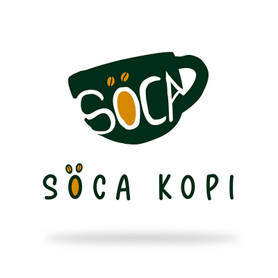 Soca kopi cafe logo branding graphic design logo
