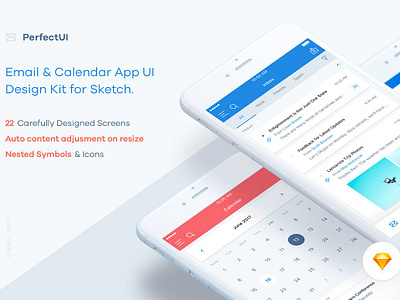 Email & Calendar UIUX Kit (Sketch) gui