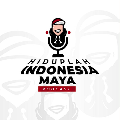 HIM ( Hiduplah Indonesia Maya) Podcast logo branding design graphic design illustration logo podcast
