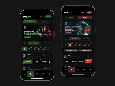 eSports - UI Design app betting branding design esport fantasy game graphic icon identity logo modern sport ui ux