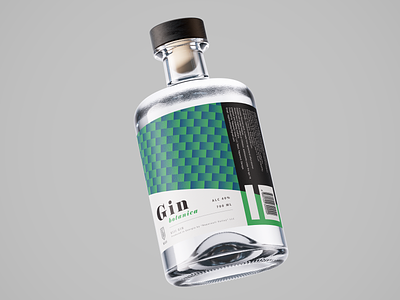 GIN (label design) alcohol branding creative design gin illustration label vodka whiskey