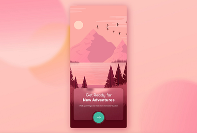 Splash Screen- Travel App animation colour scheme landscape microinteraction splashscreen travelapp travelling uxui