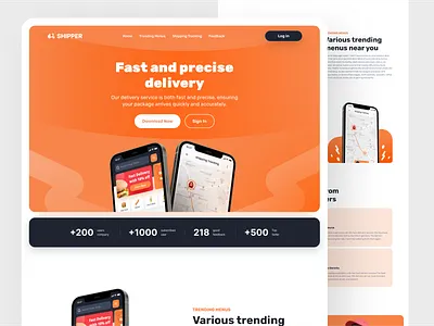 Food Delivery Landing Page delivery food landing page