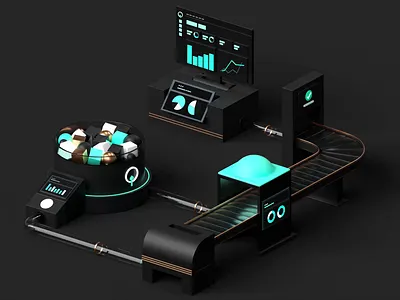 3D Animation for Uplinq.com 3d 3danimation 3dart animation b3d blender blender3d branding c4d cinema4d colorful design geometric illustration loop motion render set simple uiux