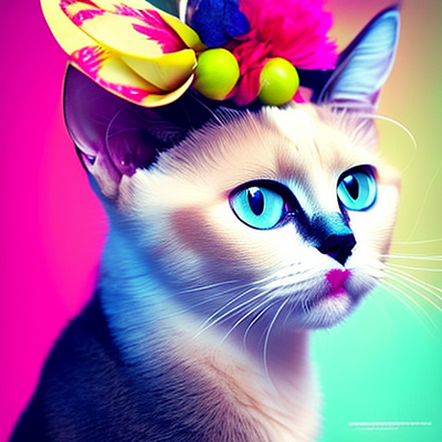 Fancy cat cat design