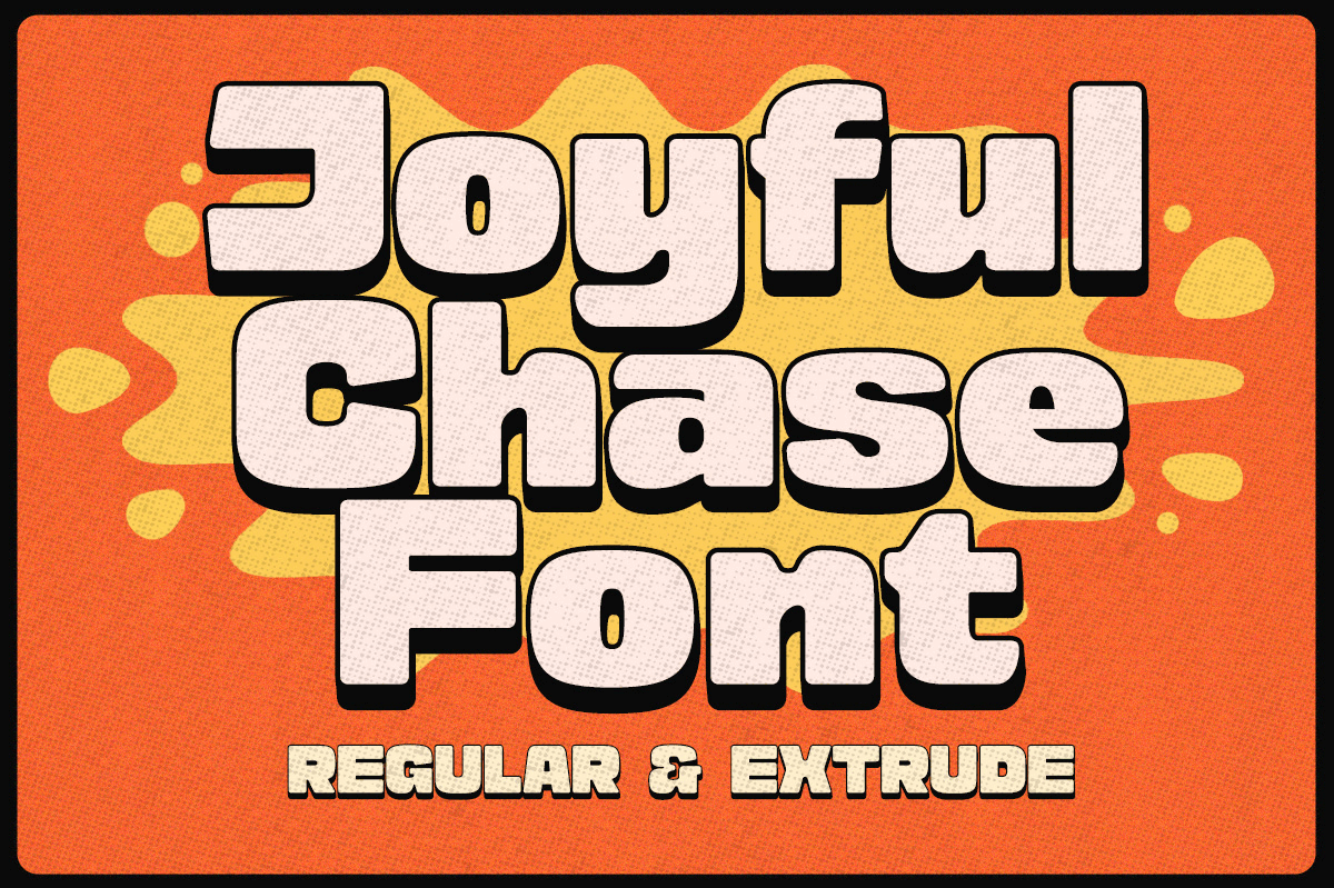 Joyful Chase - Playful Display Font freebies refined