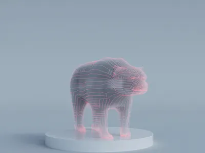 Bear markets 3d animation branding marketing motion graphics trading ui