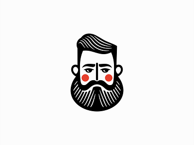 Bearded Man Logo beard bearded beauty branding character design dude emblem icon identity illustration logo man mark mascot people portrait symbol vector vintage