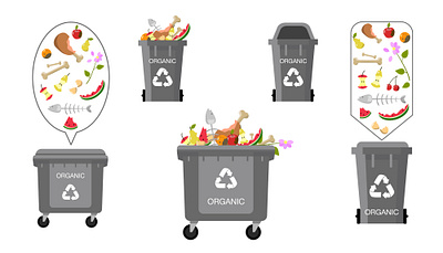 Waste Management Icons and Graphics Designed graphic design rubbish removal waste management