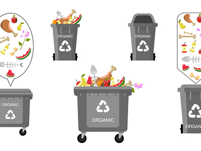 Waste Management Icons and Graphics Designed graphic design rubbish removal waste management