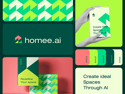 Homee.Ai Branding abstract ai app banking branding data digital family finance fintech futuristic growth home logo minimal money payment technology ui vibrant