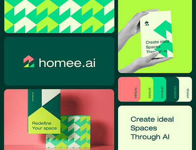 Homee.Ai Branding abstract ai app banking branding data digital family finance fintech futuristic growth home logo minimal money payment technology ui vibrant