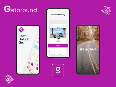 Getaround App android ios mobile app design uidesign