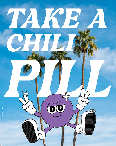 Chill Pill banner creative design graphic design illustration minimal poster