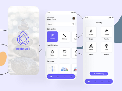 Health Application app app development app design appdesign mobileappdesign branding design graphic design illustration logo ui ux