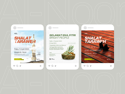 Al-Noor — Branding Ramadhan Poster branding canva clean design instagram instagram template minimalism swiss design