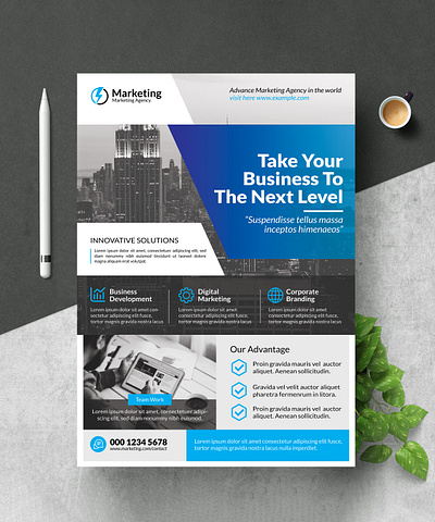 Corporate Flyer Template a4 banner business flyer corpoarte flyer design flyer graphic design illustration logo poster