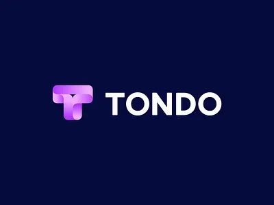 Tondo abstract abstract logo ai artificial intelligence branding geometric gradient identity logo logo designer logomark modern modern logo ribbon startup symbol t tech tech logos technology