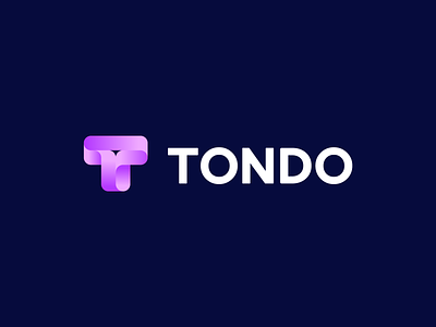 Tondo abstract abstract logo ai artificial intelligence branding geometric gradient identity logo logo designer logomark modern modern logo ribbon startup symbol t tech tech logos technology