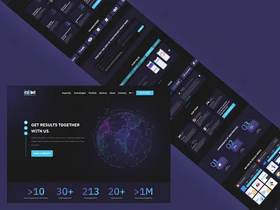 Landing page for IT company adaptive art branding business concept design development homepage icon it landing logo minimal software ui ux vector web web page website