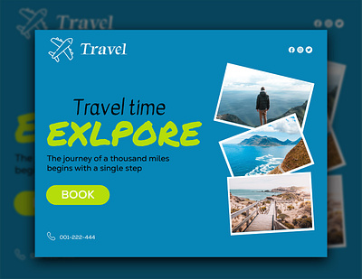 Travel post branding design explore graphic design travel