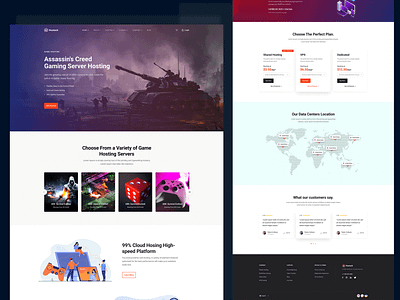 Game Host Website design graphic design ui ux web design