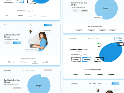 Landing page of a remote work postings SaaS app design recruitment recruitment software recruitment website remote job remote job finder remote job software remote job website remote work remote work website saas software ui ui design web design web development