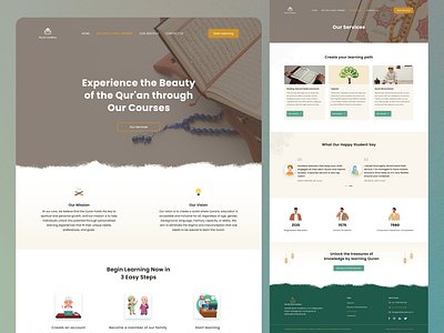 Nurain Academy Website design graphic design ui ux web design