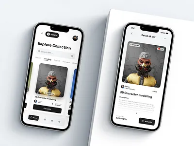 NFT Marketplace - Mobile app app crypto design nft nft marketplace ui ux