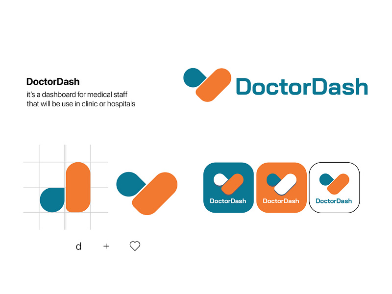 Medical Dashboard Platform Logo app branding design doctors hospital logo medical