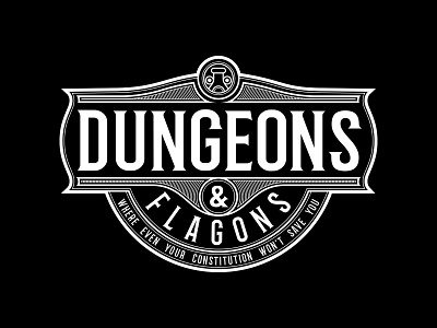 Dungeons & Flagons Logo Design brand design branding branding design brandingdesign dd dnd dungeon logo dungeonsdragons illustration logo design logo designer logo inspiration marketing tabletop