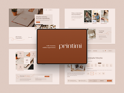 Printimi: e-commerce with configurable fotoalbums. beige brand branding case study clean colors design desktop e commerce ecommerce elegant graphic design interface minimal minimalism simple ui ux web website