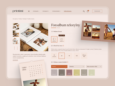 Printimi: e-commerce with configurable fotoalbums. beige brand branding case study clean colors design desktop e commerce ecommerce elegant graphic design interface minimal minimalism simple ui ux web website
